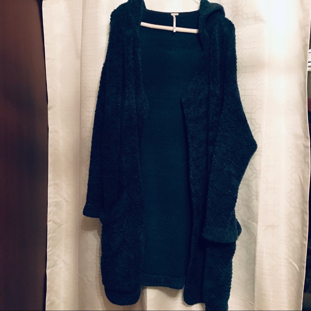 Free people teddy bear long cardigan